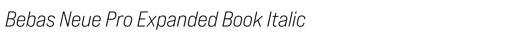 Bebas Neue Pro Expanded Book Italic image